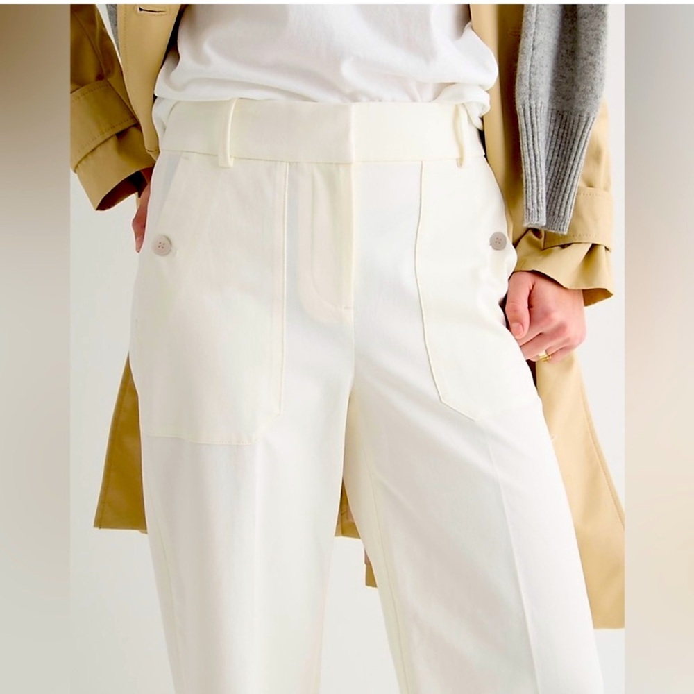 Sydney wide-leg pant in bi-stretch cotton blend
